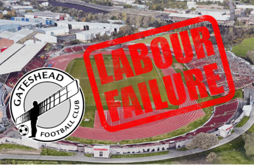 Gateshead F.C failed by Labour council incompetence 