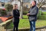 Guy in Wooler with Secretary of State for Science, Innovation & Technology Michelle Donelan